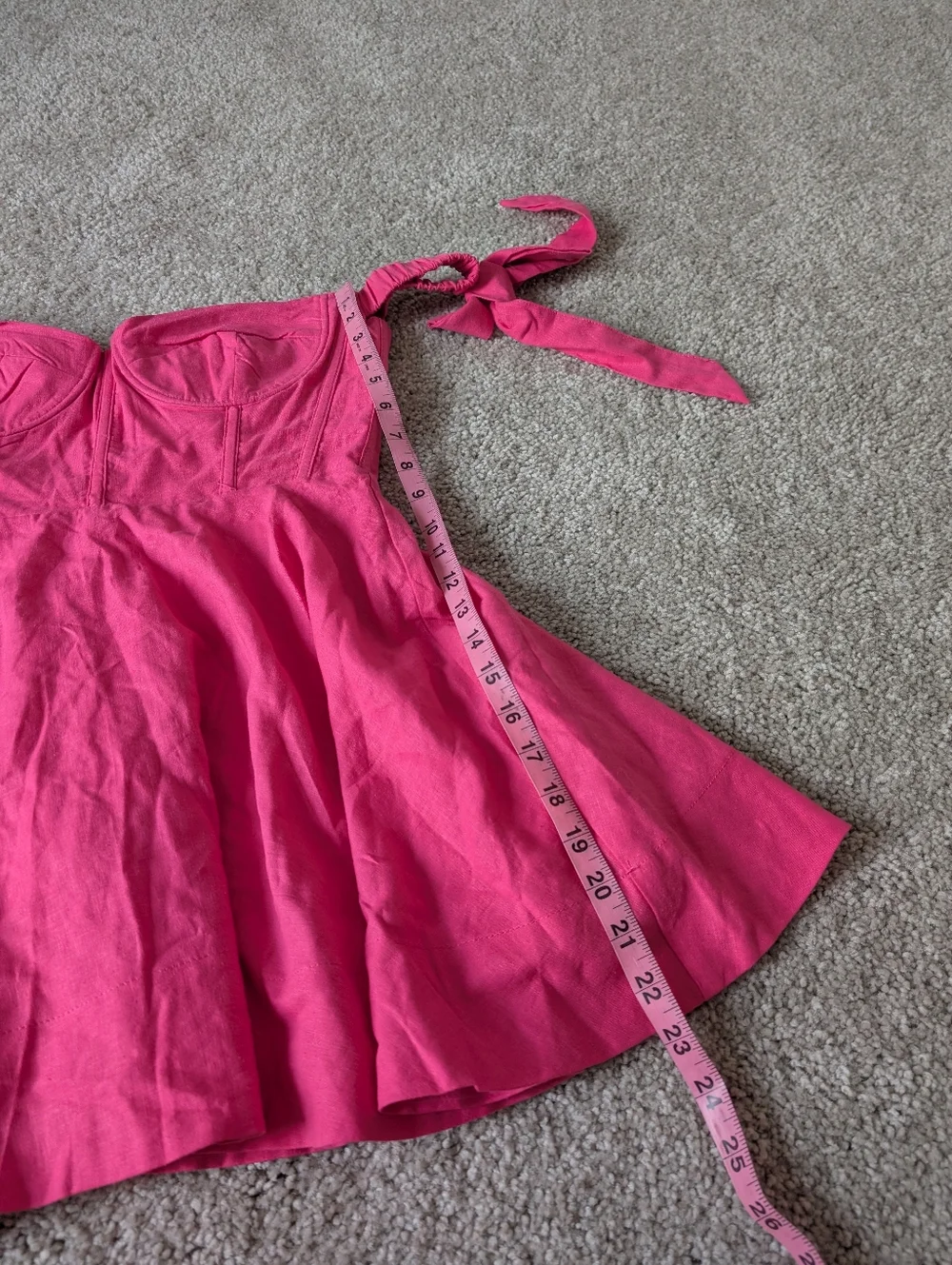 NWT Megan Moroney Mini Off the Shoulder Hot Pink Dress Small - Picture 11 of 13
